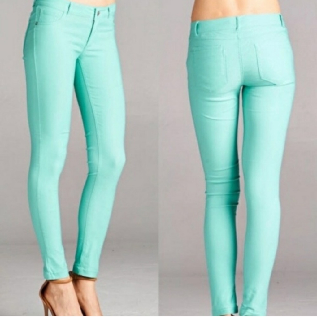 Mint Skinny Ankle Jeans